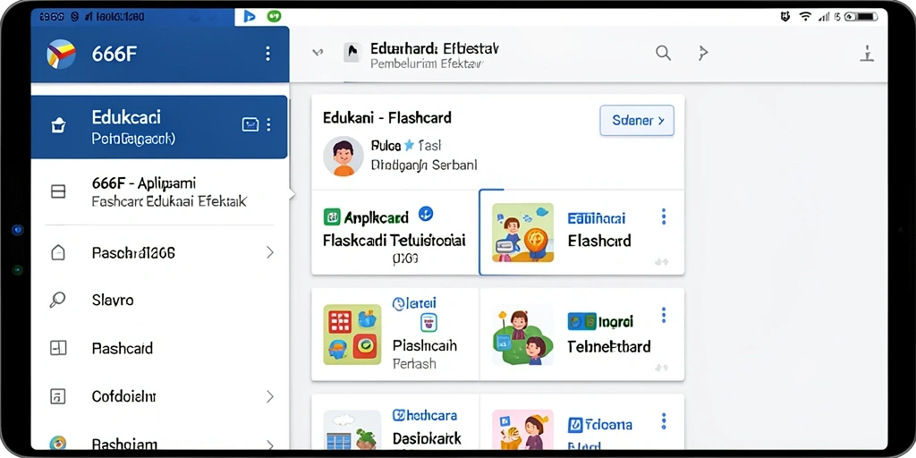 Antarmuka aplikasi Flashcard 666F yang interaktif dan menarik.