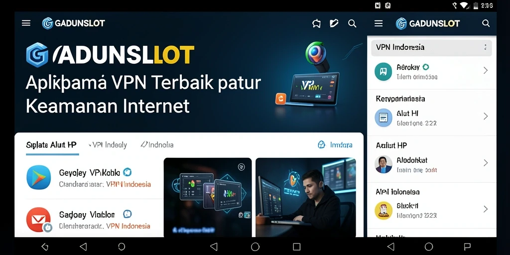 Antarmuka GADUNSLOT yang simple dan efektif untuk pengguna VPN.