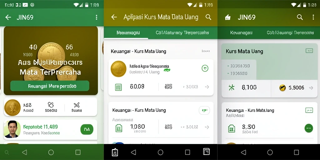 Tampilan antarmuka JIN69 yang bersih dan informatif untuk kurs mata uang.
