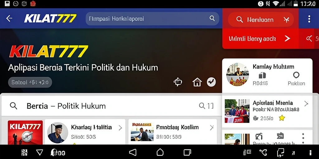 Tampilan antarmuka KILAT777 yang intuitif untuk berita politik dan hukum.