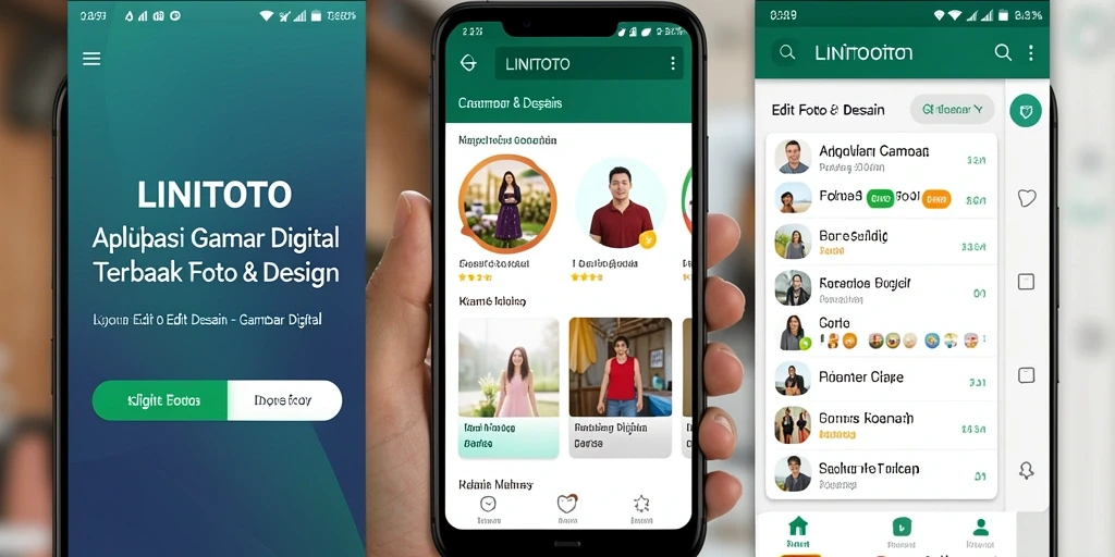 Antarmuka LINITOTO untuk editing gambar digital yang menarik dan user-friendly.