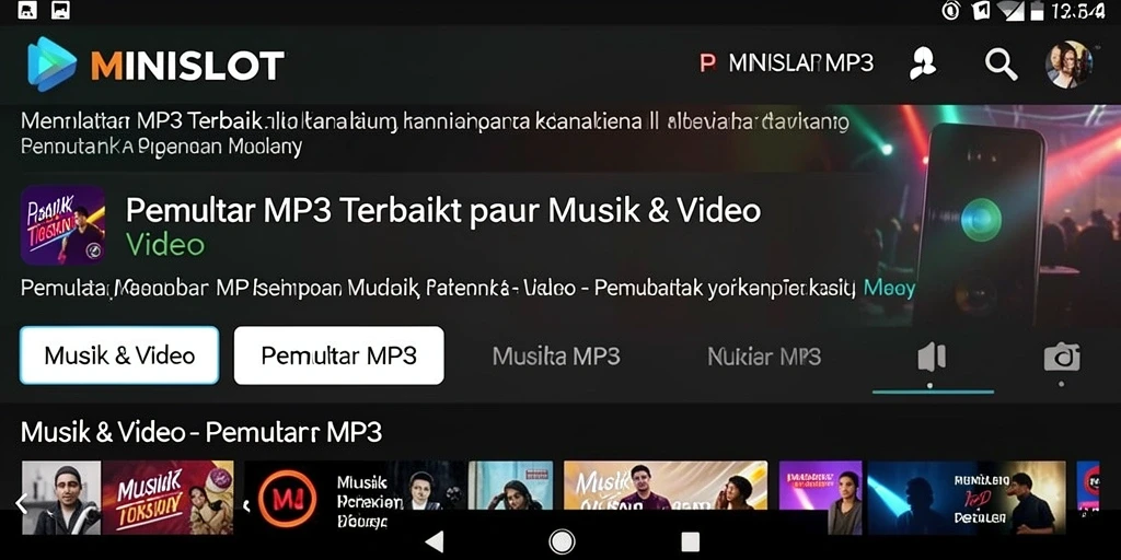Tampilan antarmuka MINISLOT yang menarik dan fungsional.