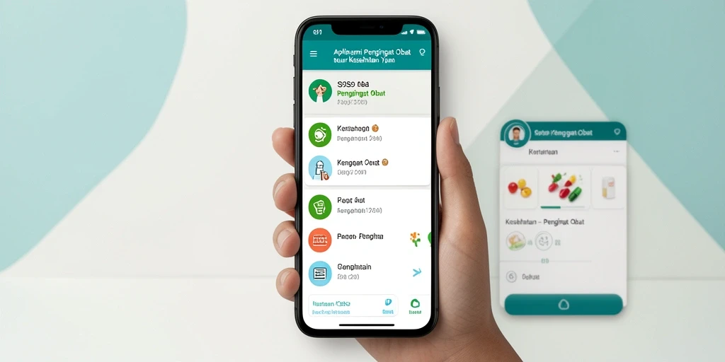 Antarmuka S9S9 yang sederhana untuk pengingat obat.