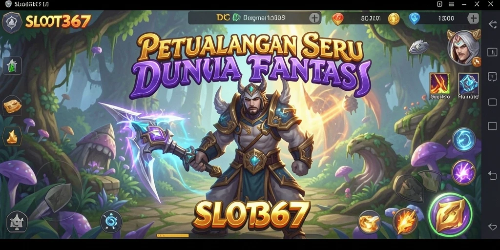 Tampilan antarmuka permainan RPG yang menarik dan interaktif.