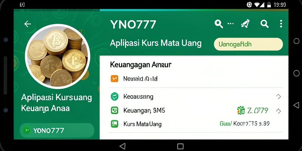 Tampilan antarmuka aplikasi Kurs Mata Uang YONO777 yang intuitif.