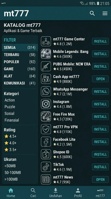 mt777 - Pusat Aplikasi Populer & Kanal Uji Terpercaya