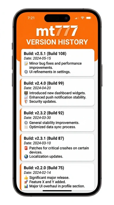 Riwayat Versi mt777 untuk Pengguna Android